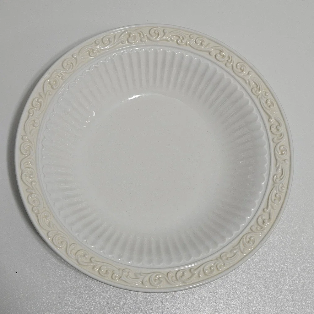 Lenox Butlers Pantry Pasta 2 Bowls Discontinued Ivory Stoneware Rimmed Soup Y2K